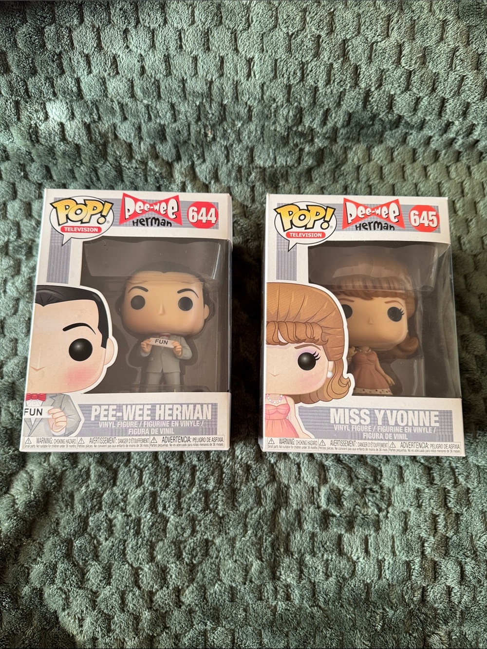NIB Pee-Wee Herman 644 and Miss Yvonne 645 Funko Pop Set Pee-Wee’s Playhouse